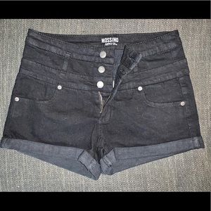Black high waisted shorts